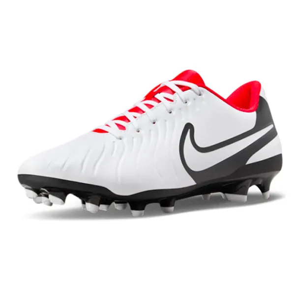 Nike Legend 10 Club FG/MG Soccer Cleats (White/Bright Crimson)