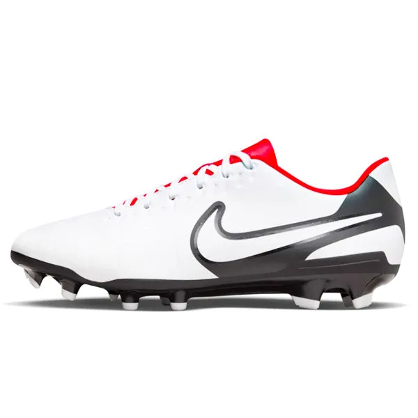 Nike Legend 10 Club FG/MG Soccer Cleats (White/Bright Crimson)