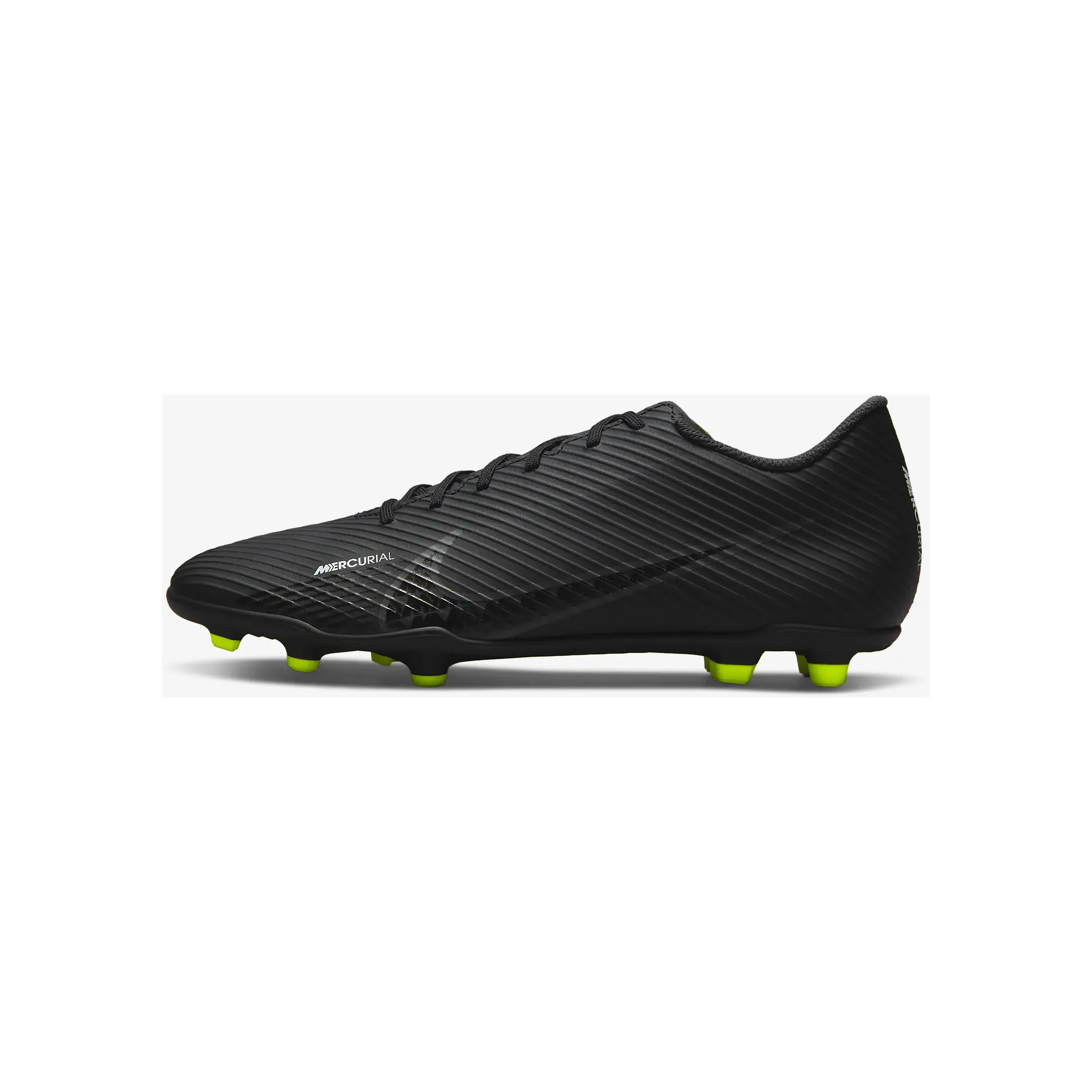 Nike Men's Mercurial Vapor 15 Club MG Cleats - Black / Summit White / Volt / Dark Smoke Grey