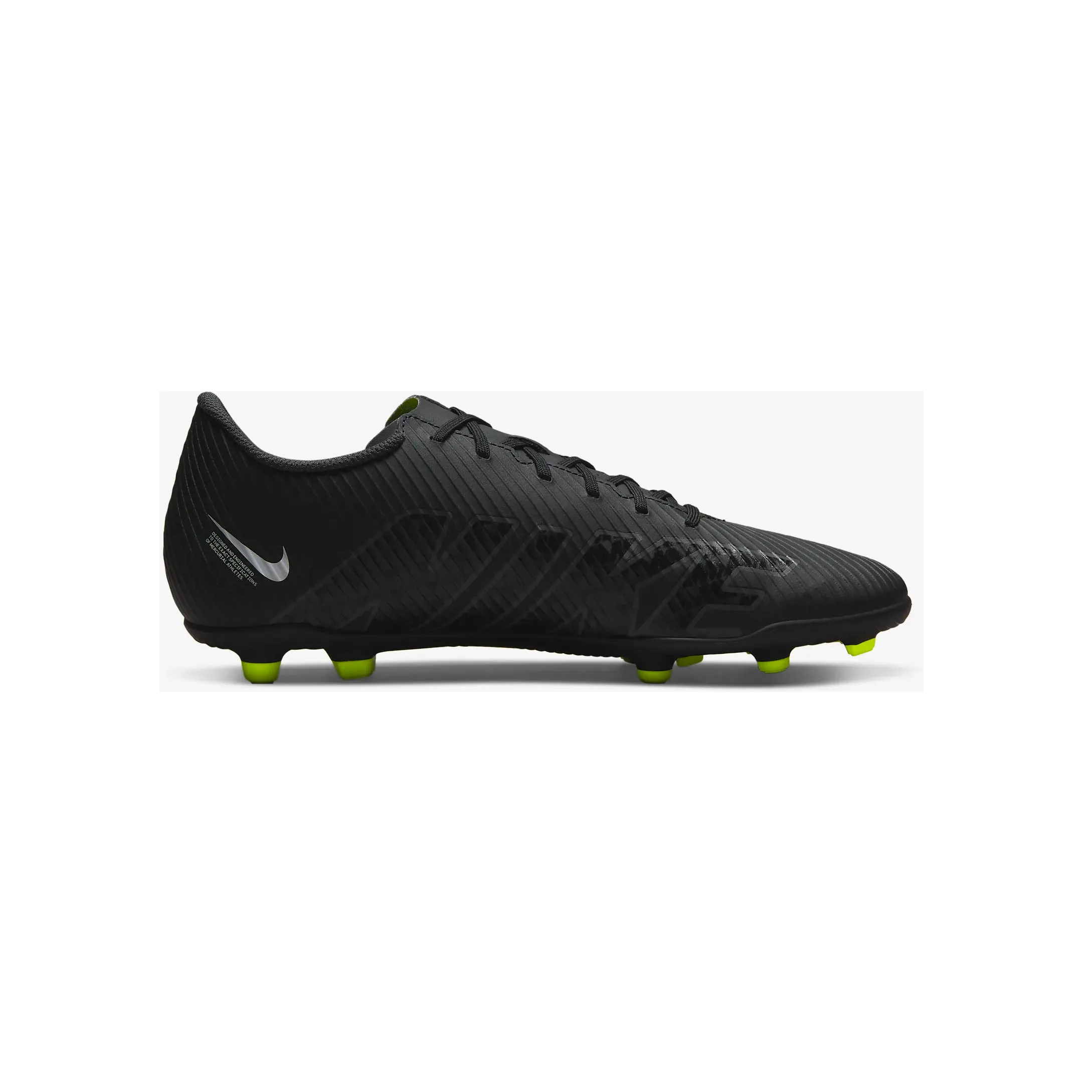 Nike Men's Mercurial Vapor 15 Club MG Cleats - Black / Summit White / Volt / Dark Smoke Grey