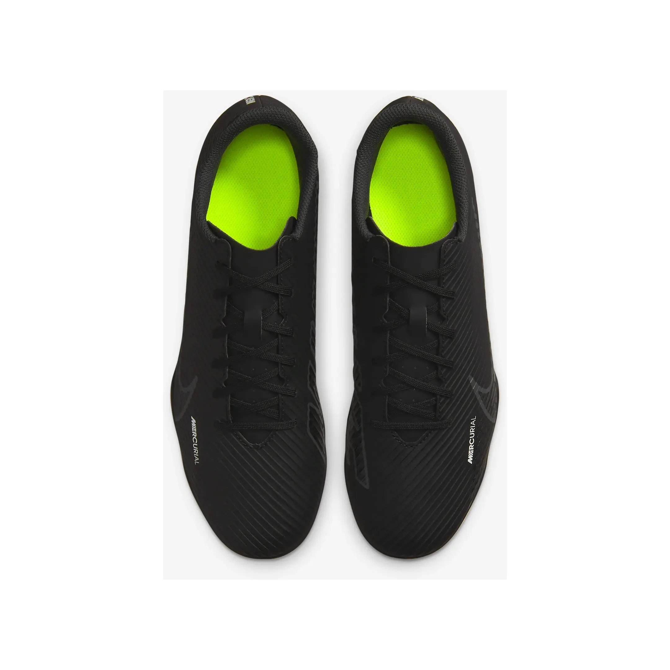 Nike Men's Mercurial Vapor 15 Club MG Cleats - Black / Summit White / Volt / Dark Smoke Grey