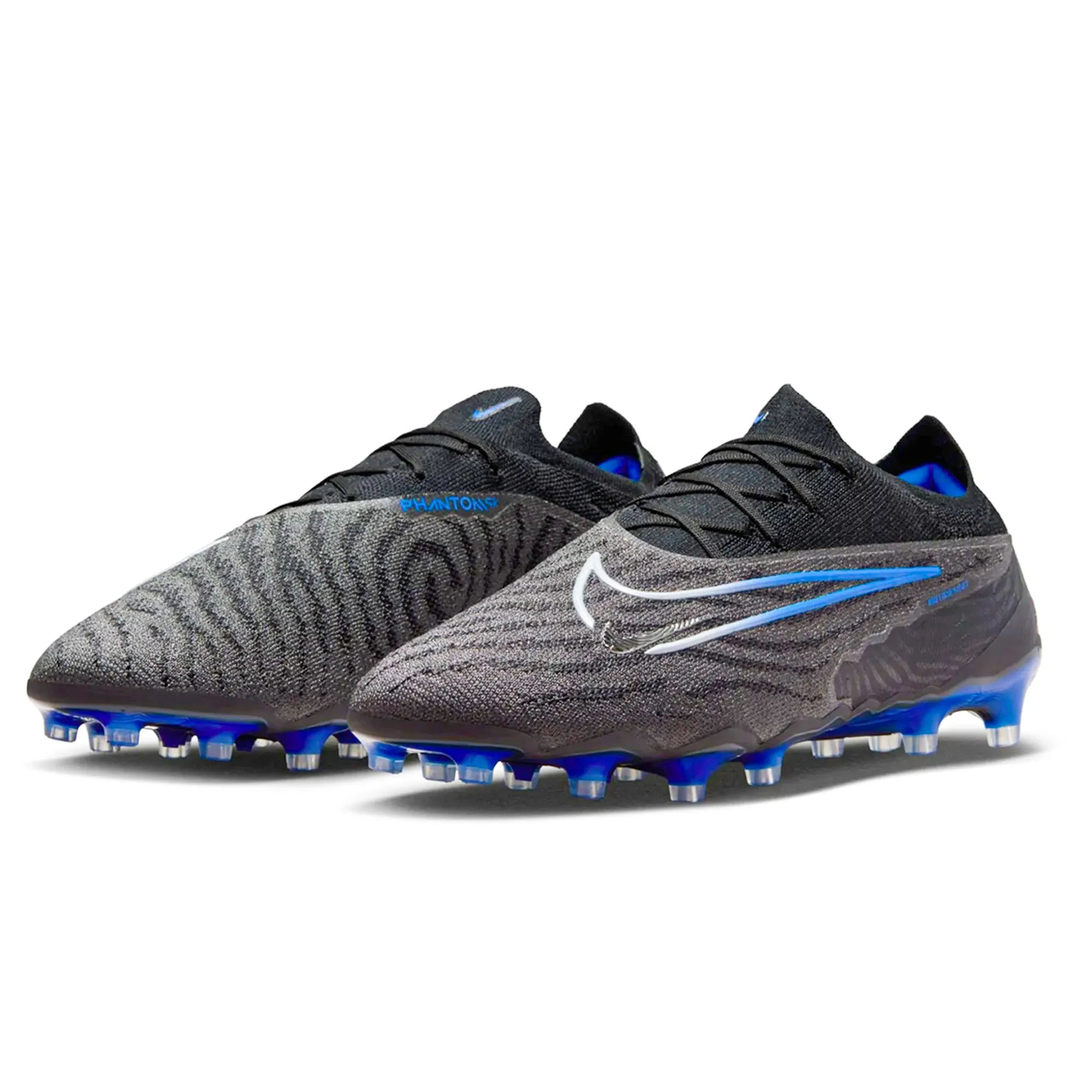 Nike Phantom GX Elite AG-Pro Soccer Cleats (Black/Chrome-Hyper Royal)