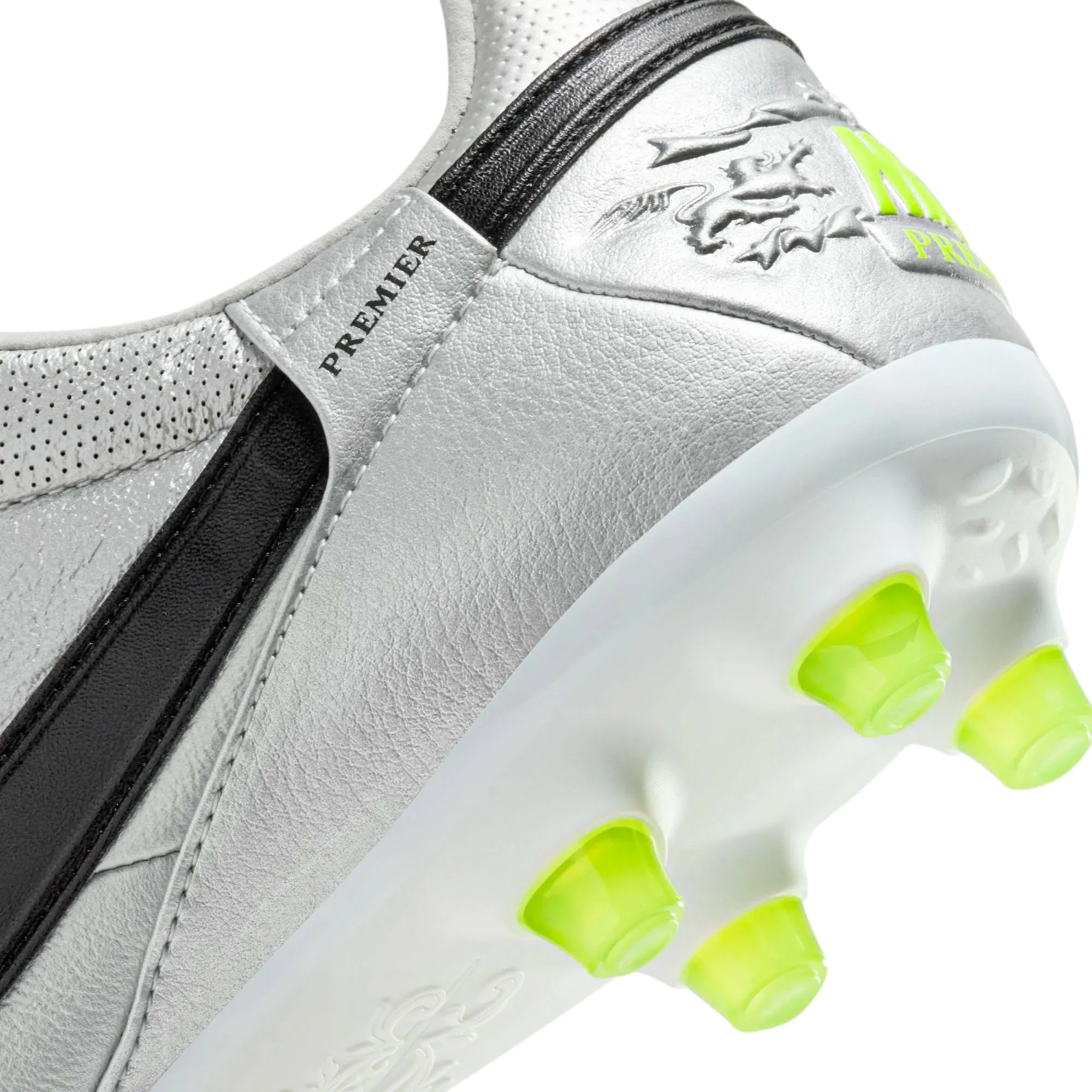 Nike Premier III Firm Ground Soccer Cleats (Metallic Silver/Black-Volt)