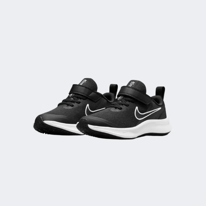 Nike Star Runner 3 Ps-Boys Running Shoes Black/White