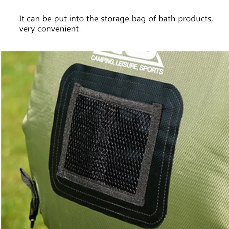 Outdoor Bathing Bag Self-driving Camping Solar Hot Water Bottle 20L Water Storage Bag(Grass Green)