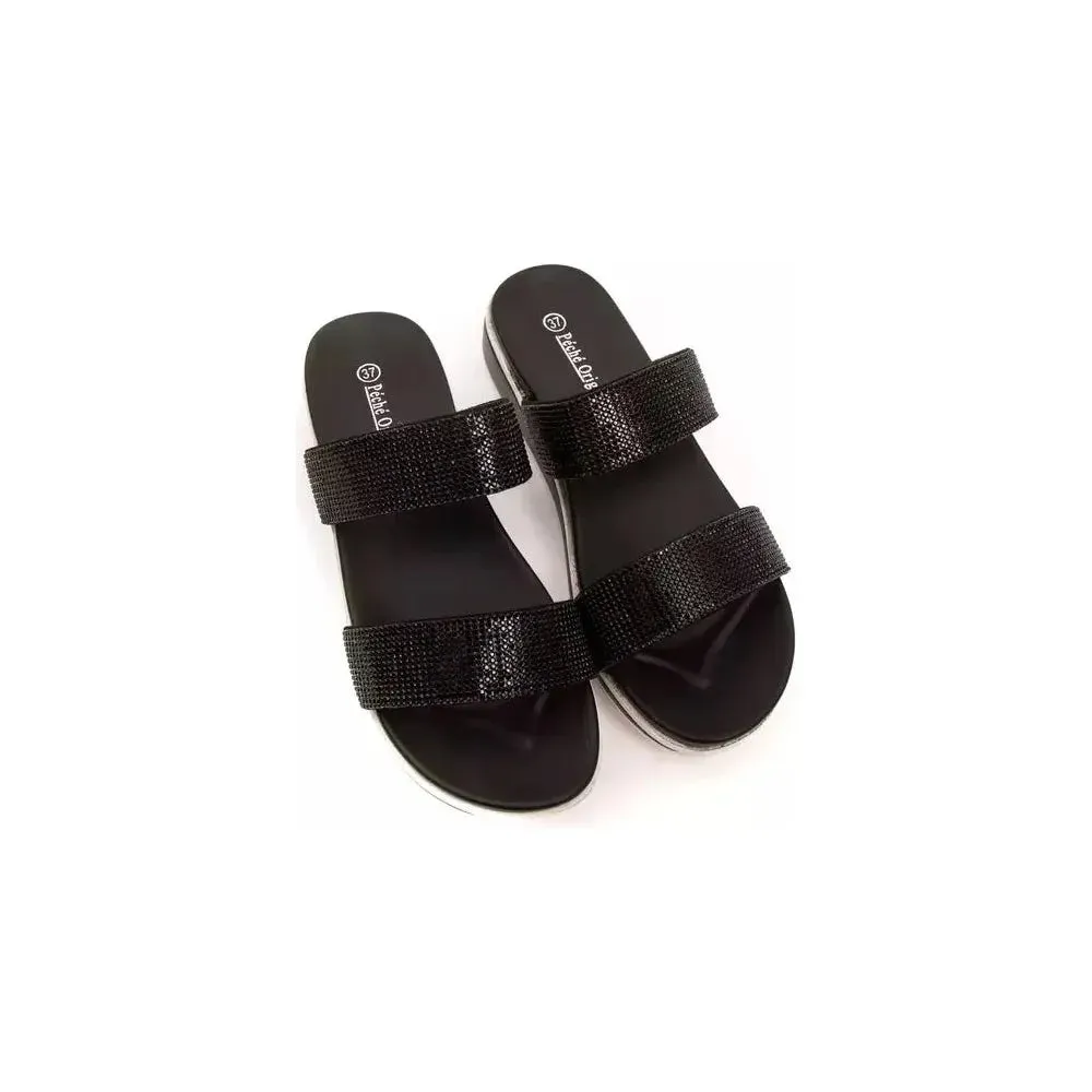 Péché Originel Black Textile Women Sandal