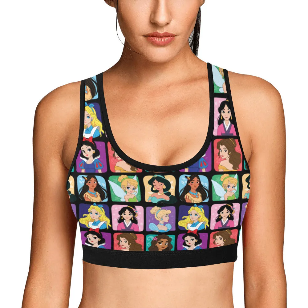 Princess Portraits Women's Sports Bra