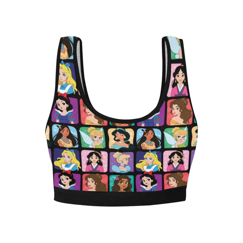 Princess Portraits Women's Sports Bra