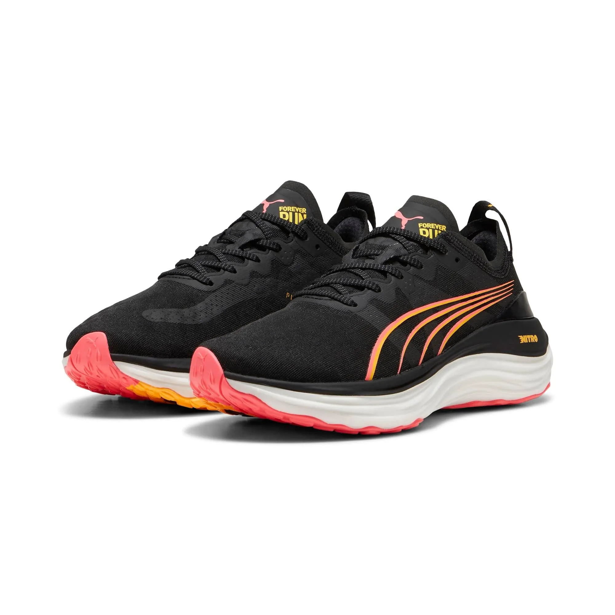 Puma Women's ForeverRun NITRO - Black-Sun Stream-Sunset Glow AW24