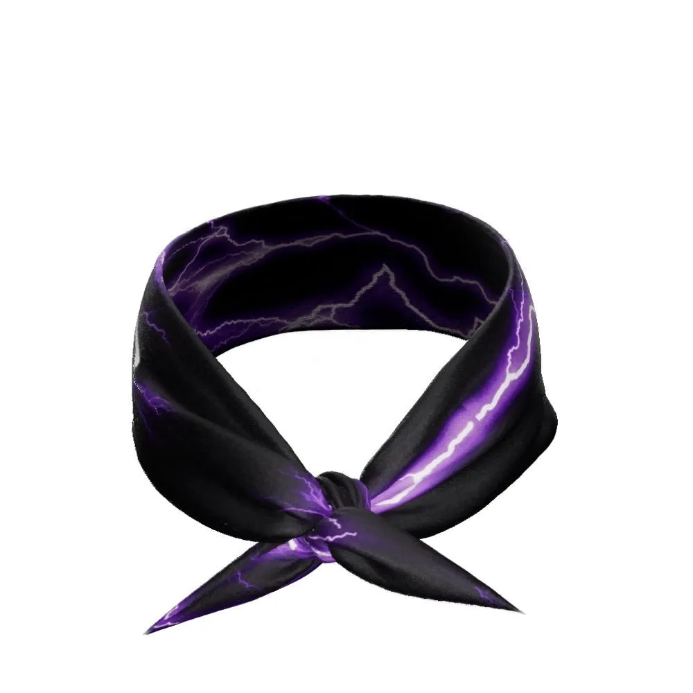 Purple Lightning Tie Headband