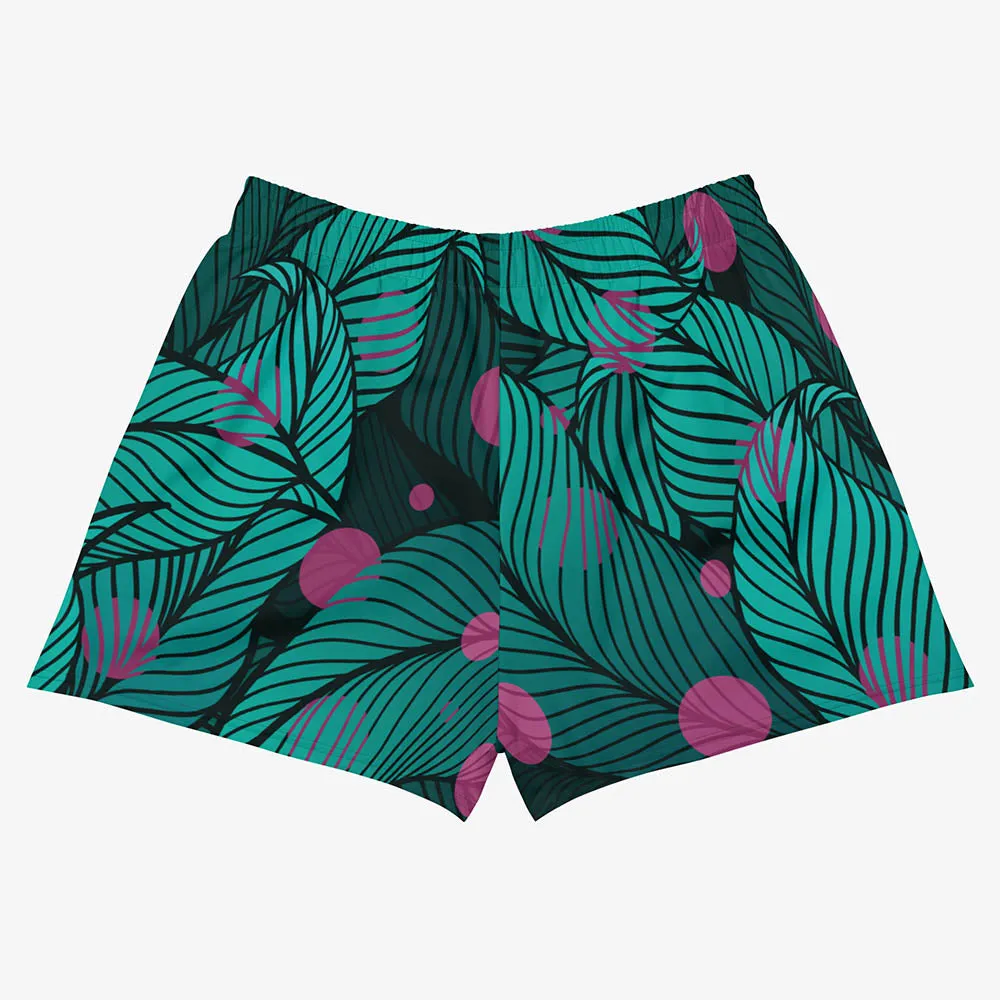 Recycled Breathy Shorts "Fireflies" Green/Pink