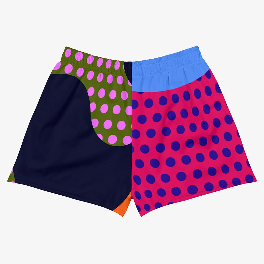 Recycled Breathy Shorts "Polkalicious" Red/Yellow/Blue