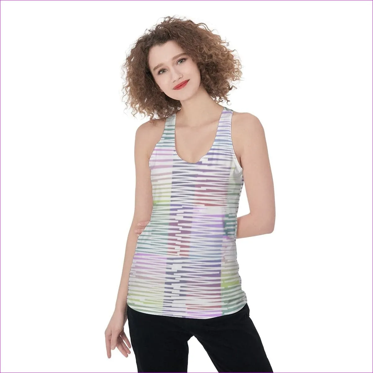 Scribbled Women's & Teen's Racerback Tank Top