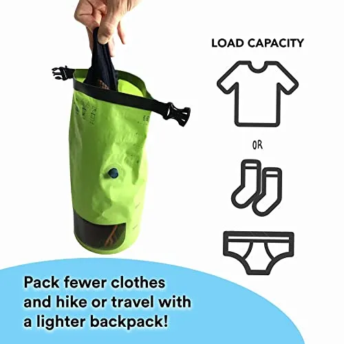 Scrubba Wash Bag MINI Ultra-Compact Washing Machine - Ideal for Travel, Camping & Hiking | Portable Washer & Dry Bag, 50% smaller than original Scrubba