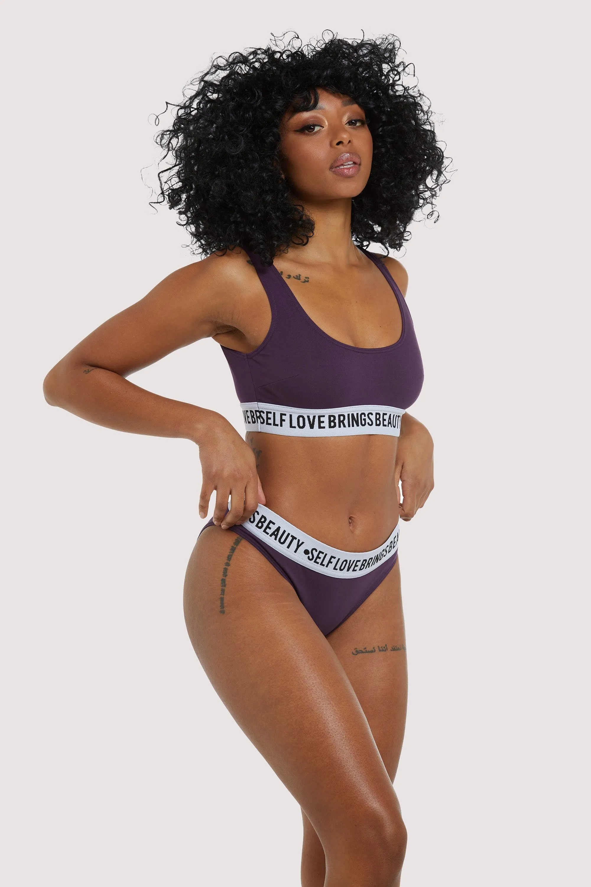 Self Love Purple Crop top