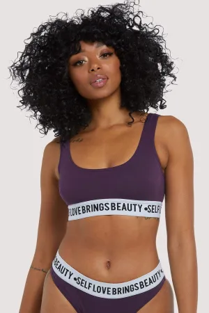 Self Love Purple Crop top