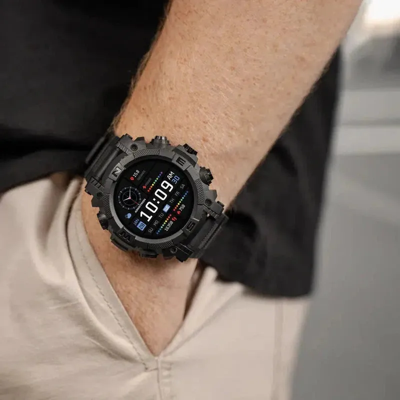 Series 38 Reflex Active Black Silicone Strap Sports Smart Calling Watch