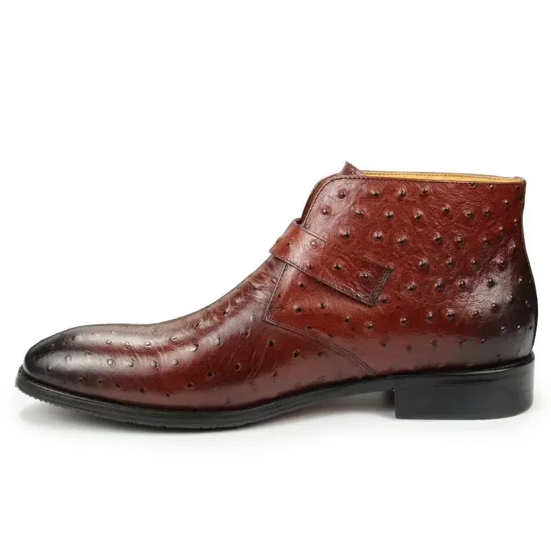 SerpentLuxe Zipper Ankle Business Dress Shoes