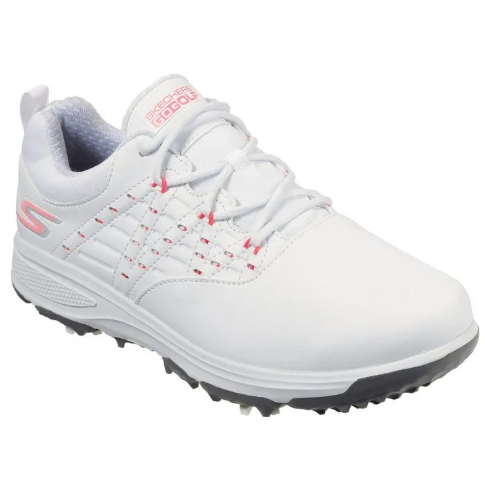 Skechers Ladies Go Golf Pro 2 Spiked Shoes - White/Pink