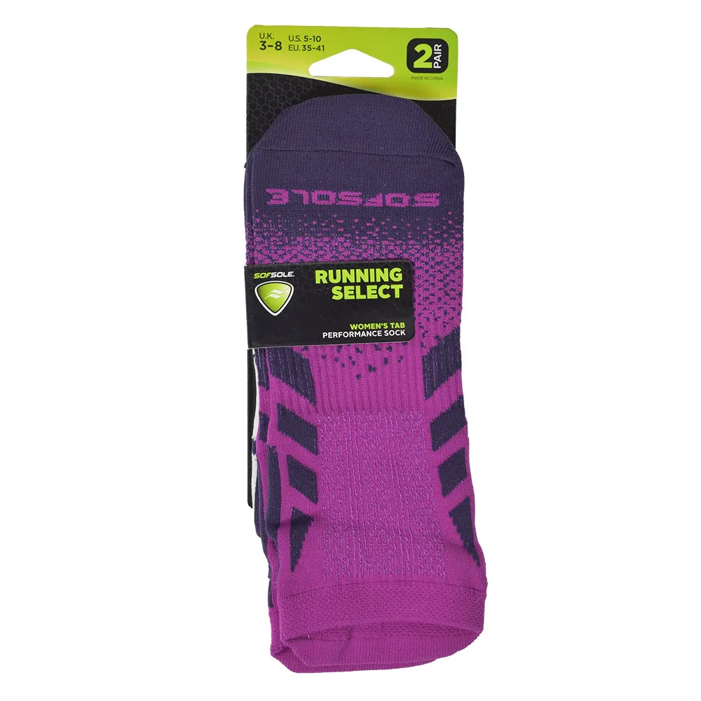 Sofsole Women’s Tab Socks Running Select Performance 2-pack