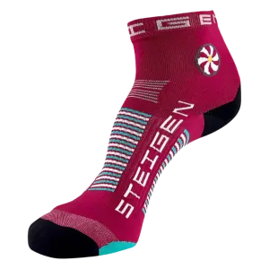 Steigen - Quarter Length Running Socks - Burgundy