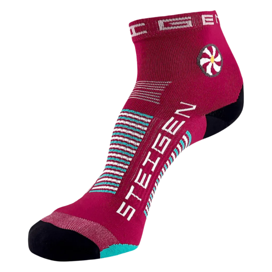 Steigen - Quarter Length Running Socks - Burgundy