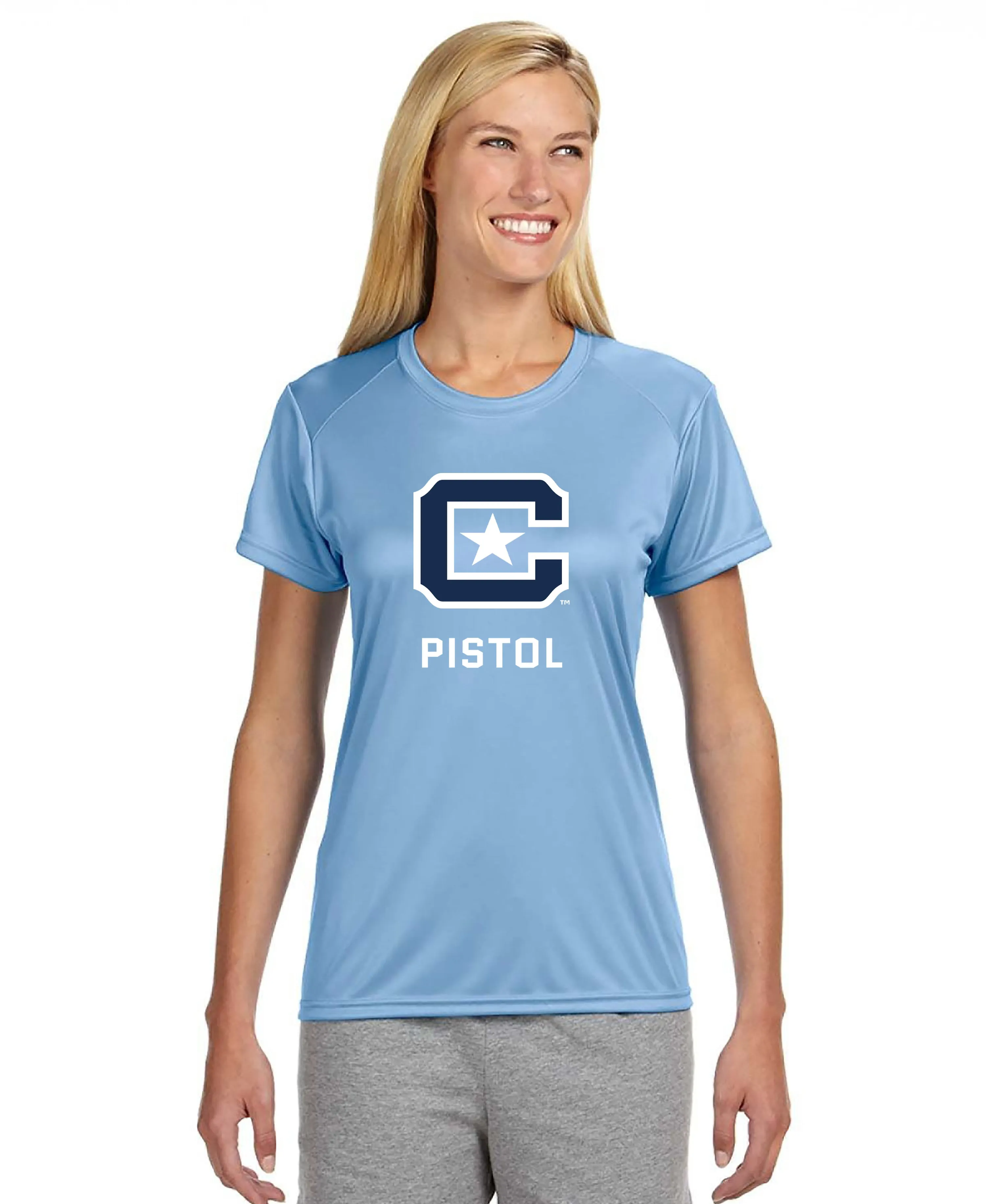 The Citadel, Club Sports - Pistol, A4 Ladies' Cooling Performance T-Shirt