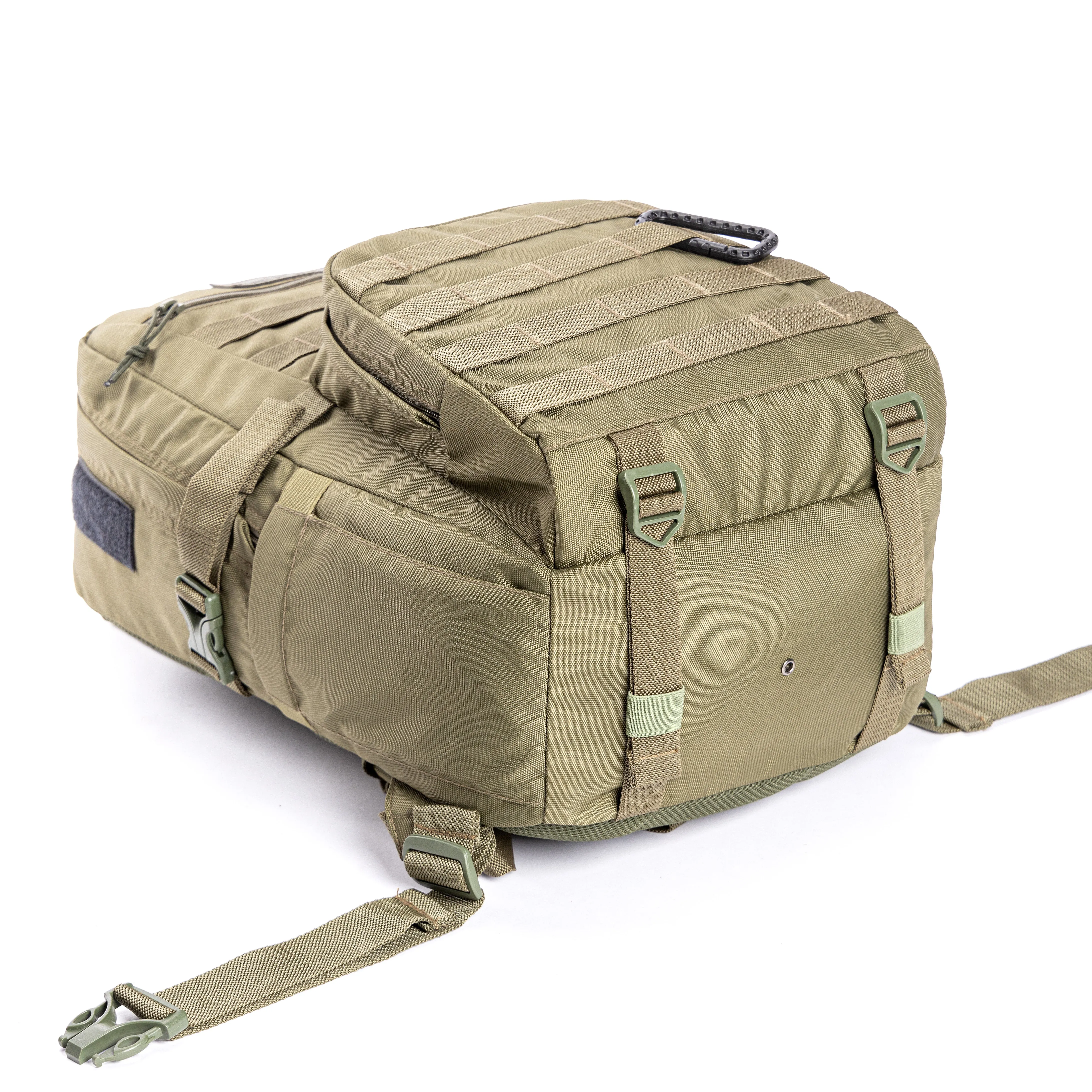 Tripole Captain 25 Litres Tactical Backpack with MOLLE Webbing and Carabiner - Army Green