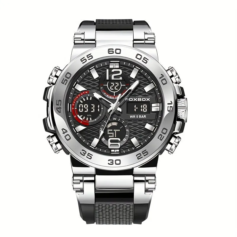 Ultimate Mens Sports Watch  Waterproof Dual Display Multifunction