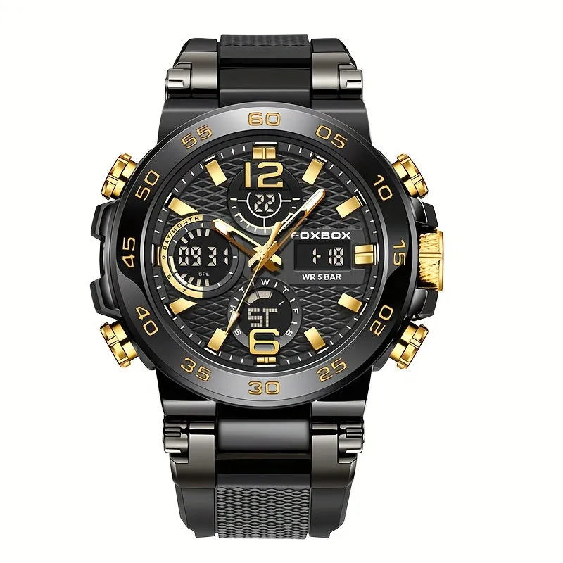 Ultimate Mens Sports Watch  Waterproof Dual Display Multifunction