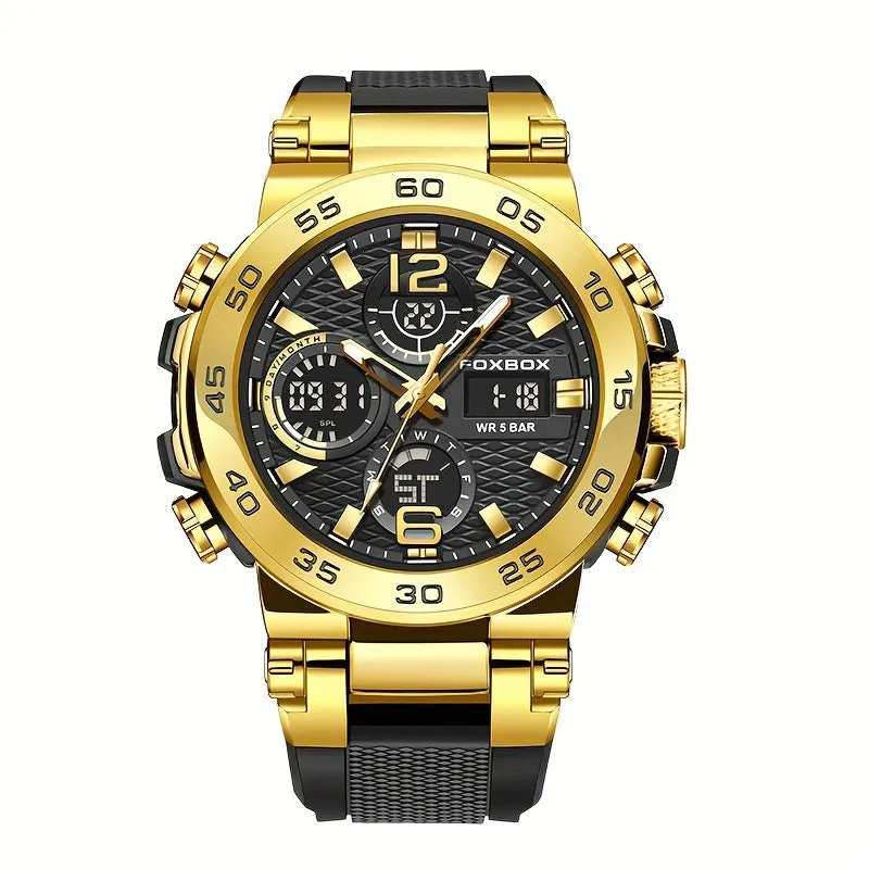 Ultimate Mens Sports Watch  Waterproof Dual Display Multifunction