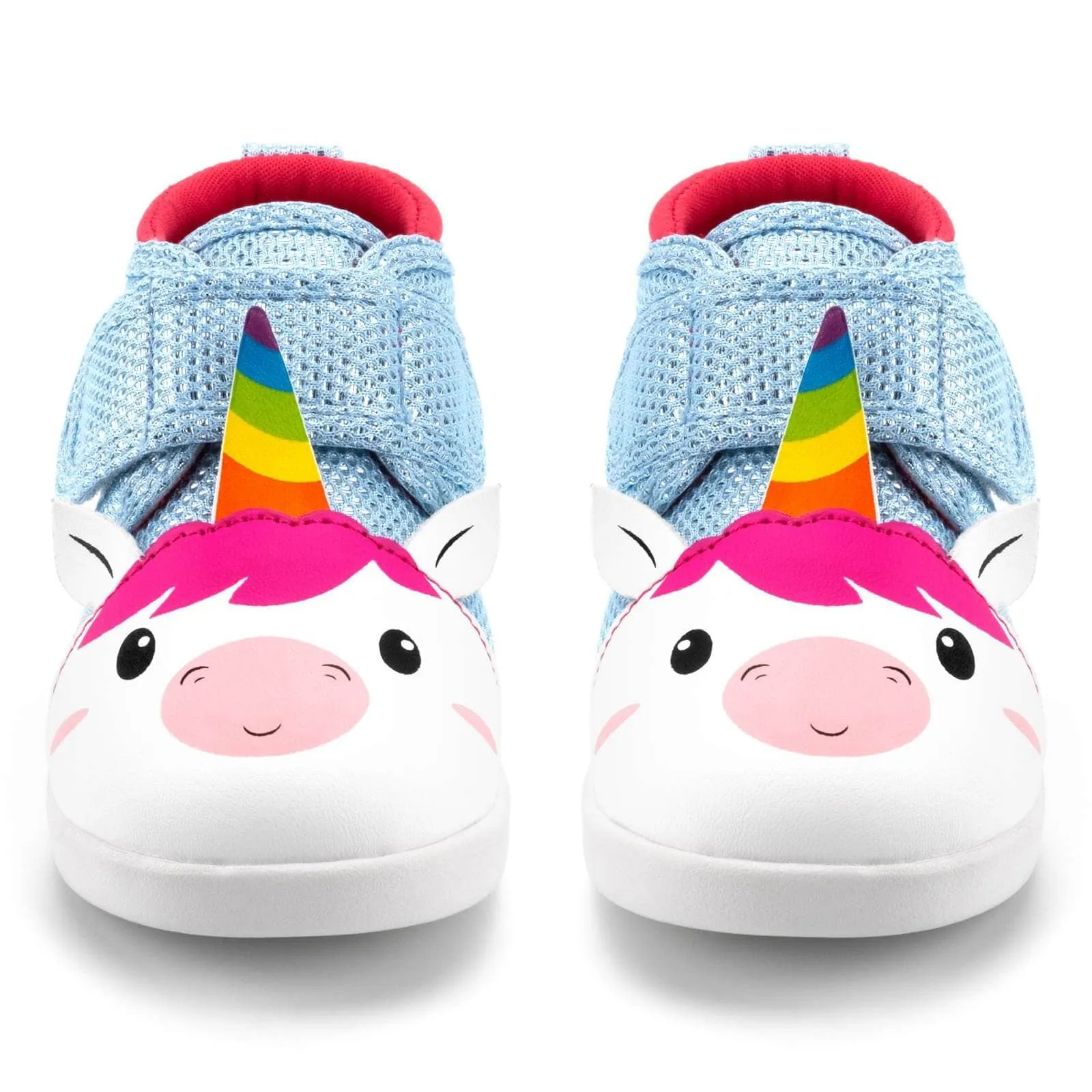 Unicorn Squeaky Toddler Shoes | White/Sparkly Blue