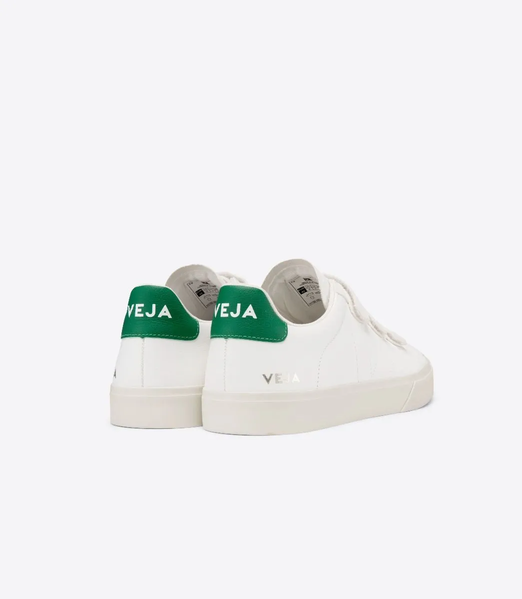 Veja - Recife Chromefree Leather in Extra-White Emeraude