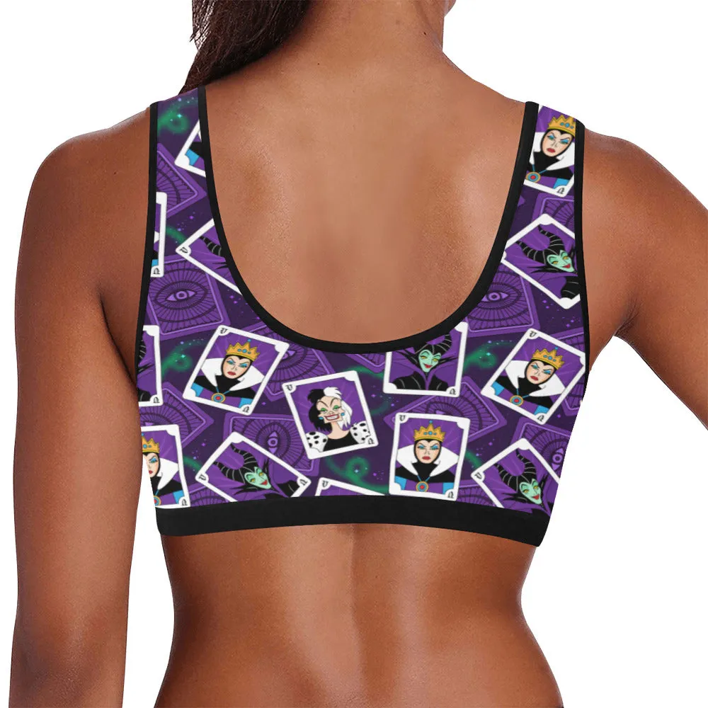 Villains Cards Women's Athletic Sports Bra