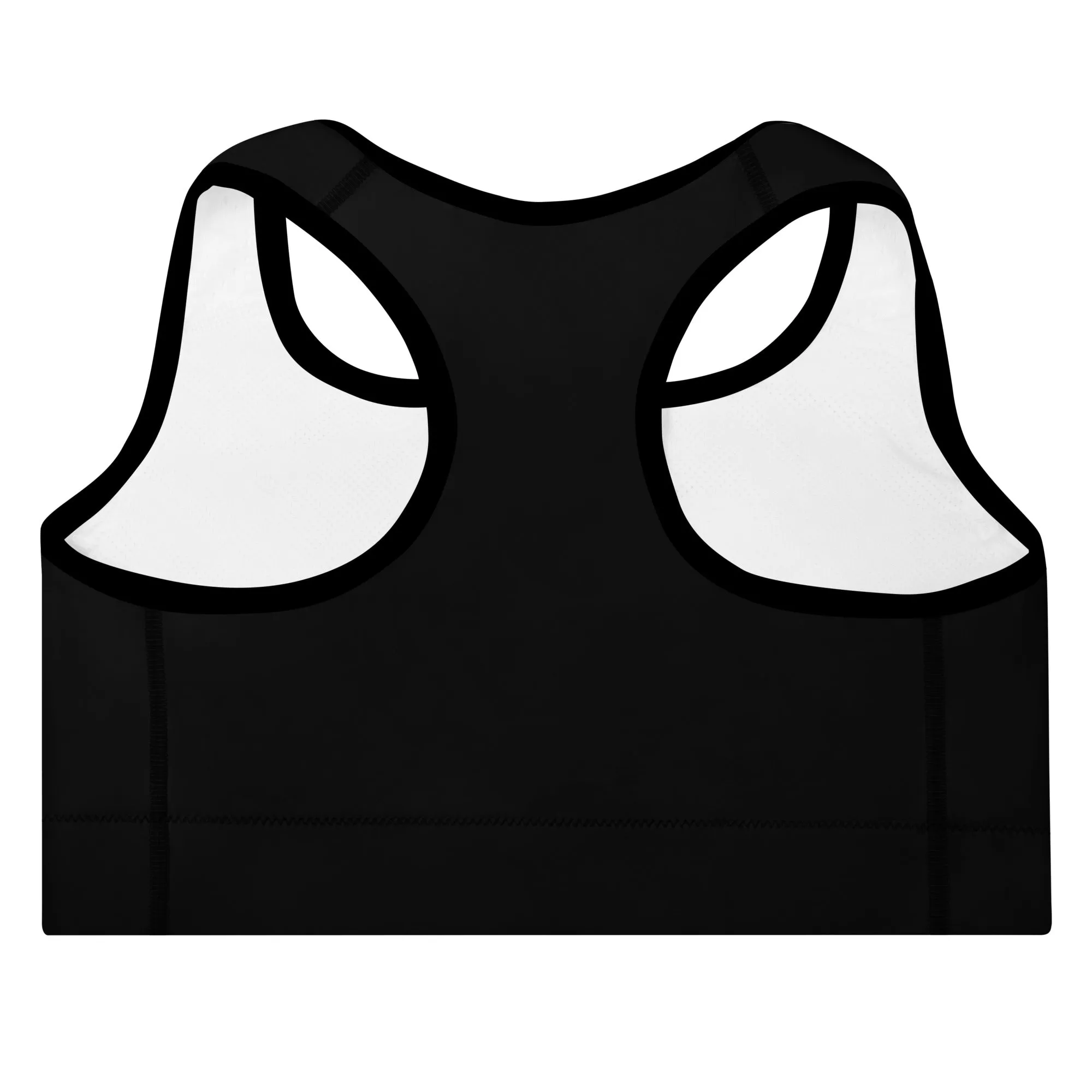 White Black Sports Bra