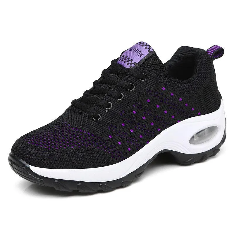 Women's air cushion mesh sneakers running shoes outdoor casual walking shoes