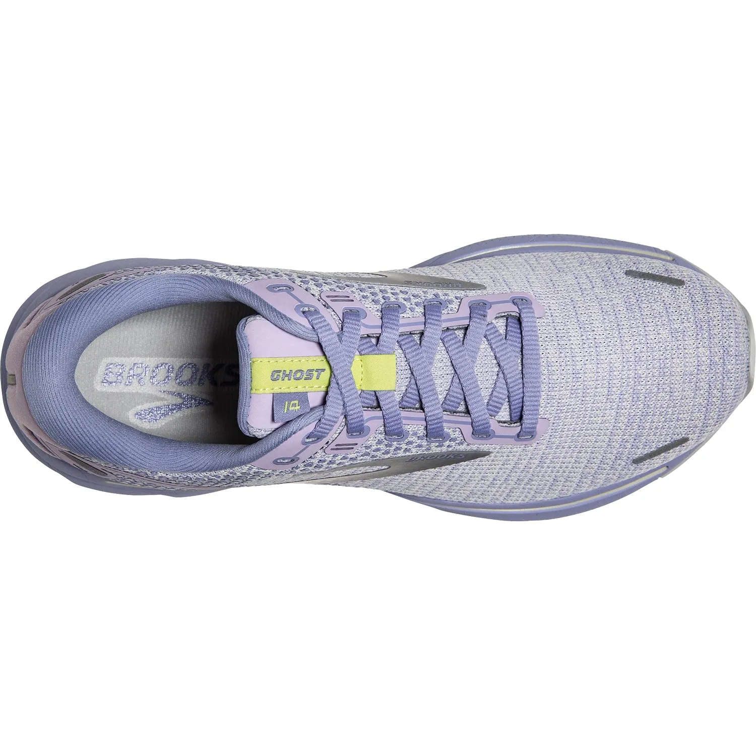 Women's Brooks Ghost 14 Lilac/Purple/Lime Mesh