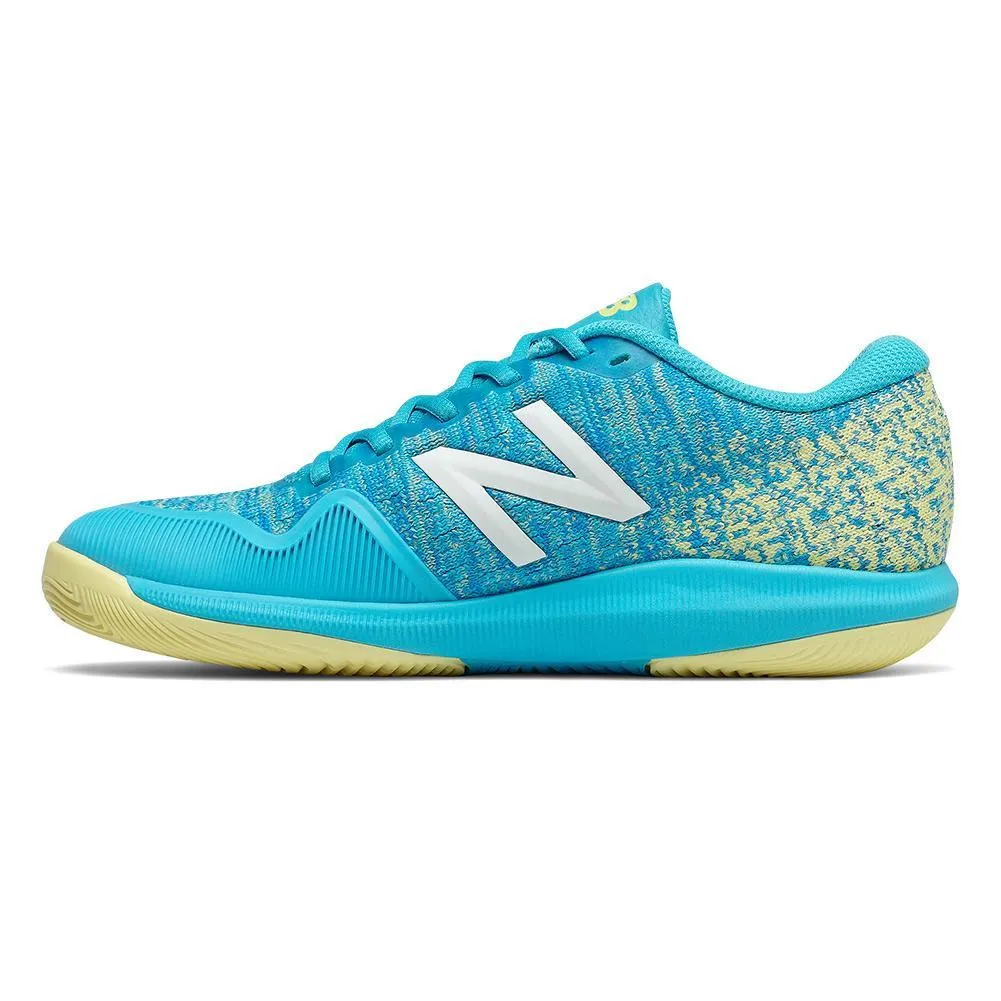 Women's FuelCell 996v4 B Width Tennis Shoes Virtual Sky and Lemon Haze