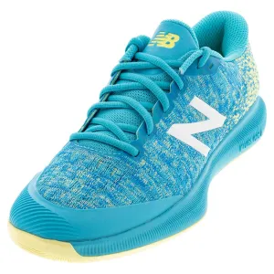 Women's FuelCell 996v4 B Width Tennis Shoes Virtual Sky and Lemon Haze