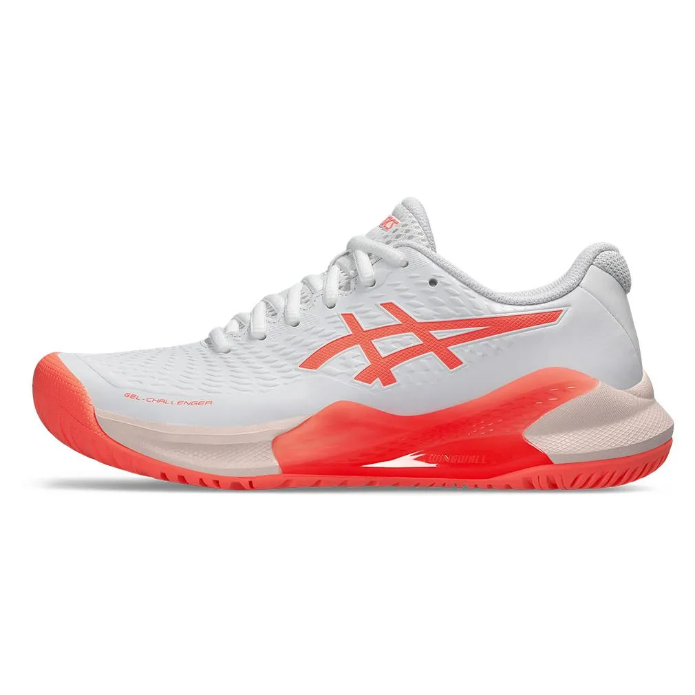 Women's Gel-Challenger 14 Tennis Shoes White and Sun Coral