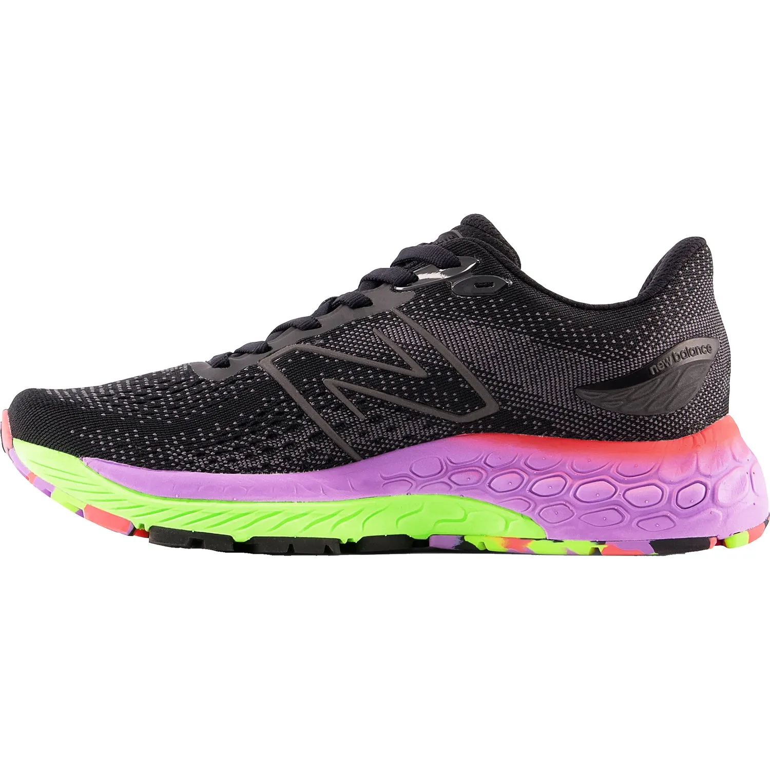 Women's New Balance Fresh Foam X W880T12 Black/Pixel Green/Electric Purple Mesh