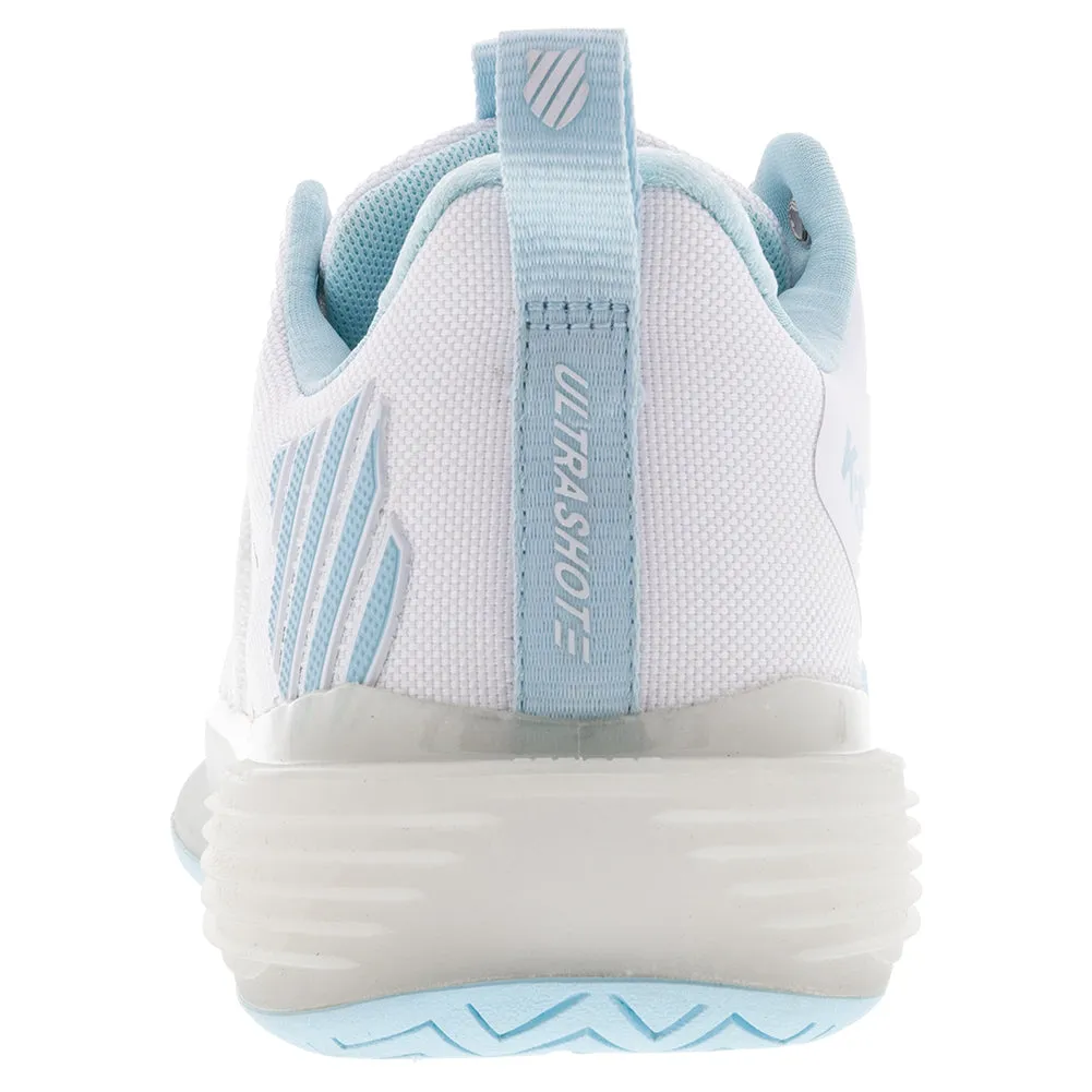 Women's Ultrashot 3 Tennis Shoes White and Blue Glow