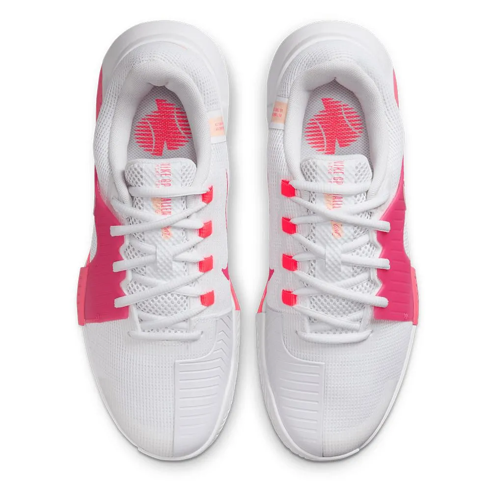 Womens Zoom GP Challenge 1 Tennis Shoes White and Hot Punch