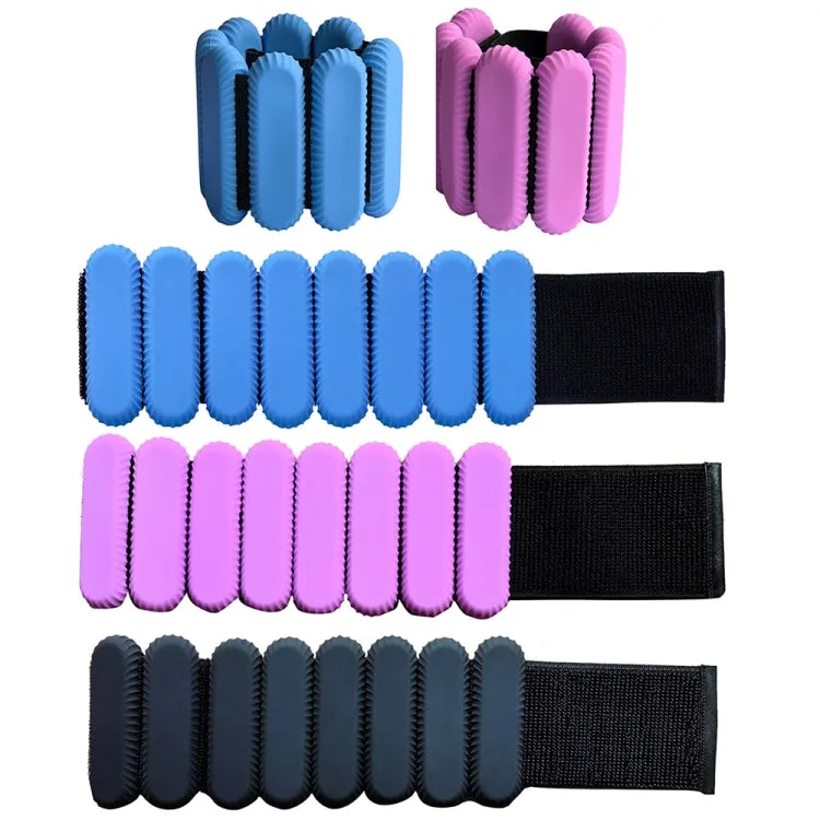 Yoga Fitness Adjustable Silicone Weight-bearing Bracelet Strength Exercise Equipment, Weight: 1000g(Black)