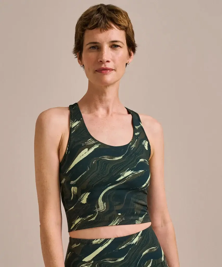 Zebrano Print Longer Enduro Crop Top