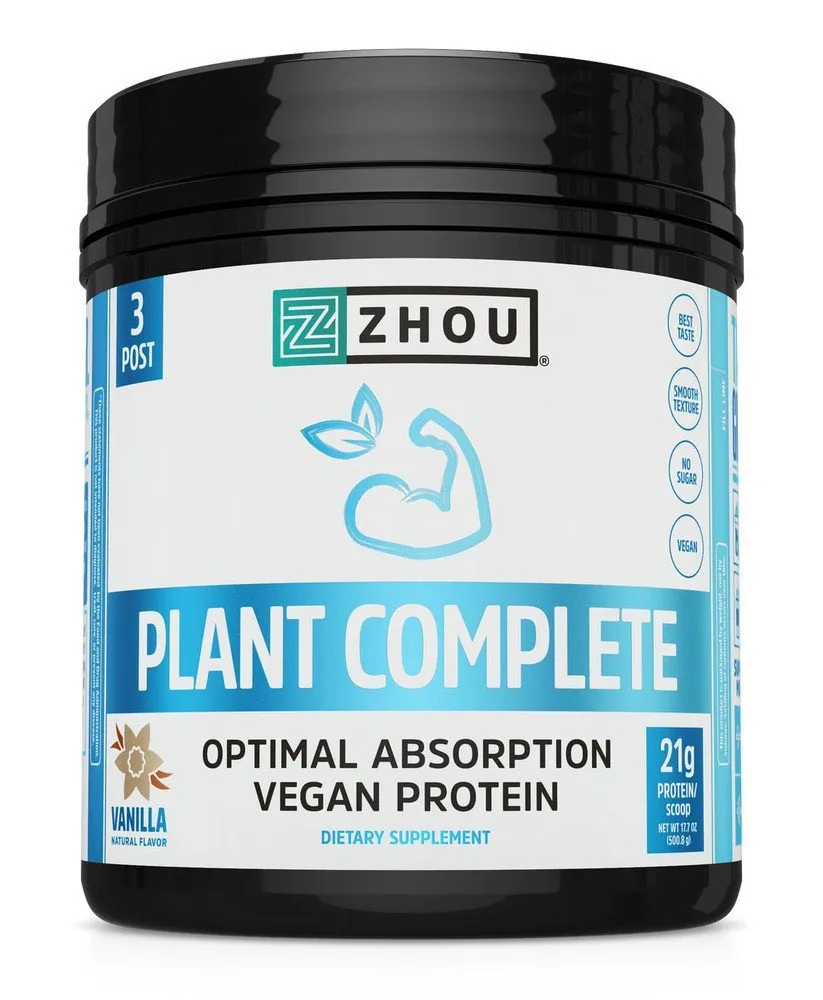 Zhou Nutrition Plant Complete Vanilla 500.8g Powder